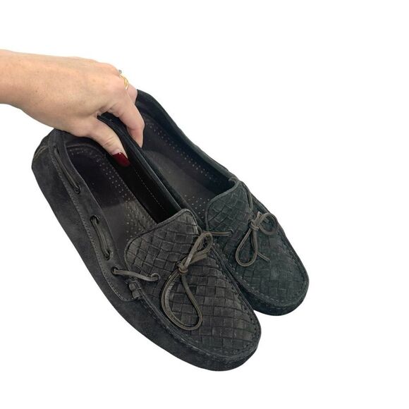 BOTTEGA VENETA Intrecciato Woven braided suede loafers